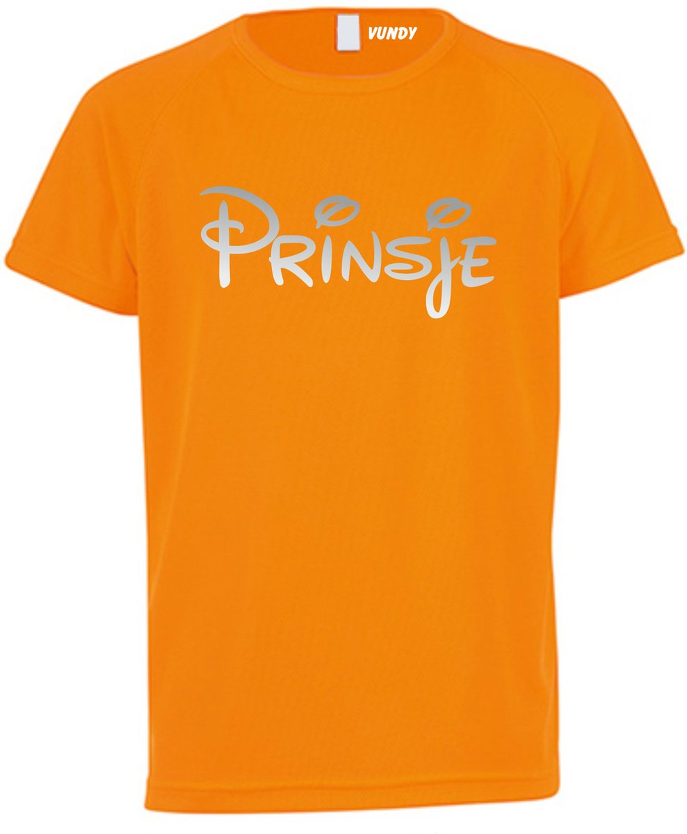 T-shirt kinderen Prinsje | koningsdag kinderen | oranje t-shirt | Oranje | maat 140